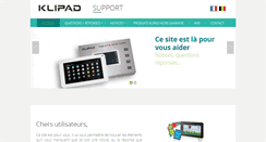 Desktop Screenshot of klipad-support.com
