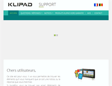 Tablet Screenshot of klipad-support.com